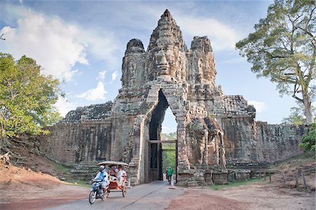 North Gate, Angkor Thom, Angkor, UNESCO World Heritage Site, Siem Reap, Cambodia, Indochina, Southeast Asia, Asia Stock Photo - Rights-Managed, Code: 841-06503412