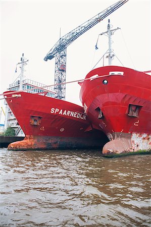 Container ships on the River Mas, Rotterdam, The Netherlands (Holland), Europe Stock Photo - Rights-Managed, Code: 841-06503428