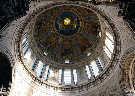 The dome, inside Berlin's Cathedral, Berlin, Germany, Europe Stock Photo - Rights-Managed, Code: 841-06503439