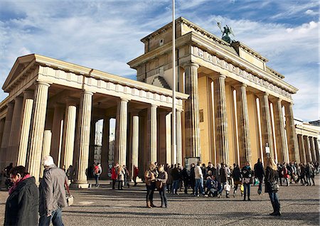 Brandenburg Gate, Berlin, Germany, Europe Foto de stock - Con derechos protegidos, Código: 841-06503443