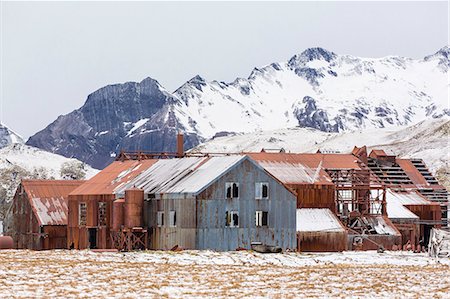 The abandoned Norwegian Whaling Station at Stromness Bay, South Georgia, South Atlantic Ocean, Polar Regions Stock Photo - Rights-Managed, Code: 841-06616319