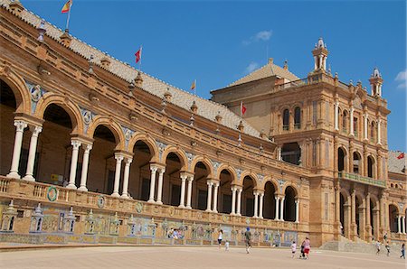 plaza de espana - Spanish Pavilion, Plaza de Espana, Seville, Andalusia, Spain, Europe Photographie de stock - Rights-Managed, Code: 841-06616375