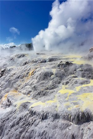 rotorua - Pohutu Geyser and Prince of Wales Geyser, Rotorua, North Island, New Zealand, Pacific Stock Photo - Rights-Managed, Code: 841-06616424