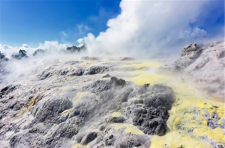Pohutu Geyser and Prince of Wales Geyser, Rotorua, North Island, New Zealand, Pacific Photographie de stock - Rights-Managed, Code: 841-06616426