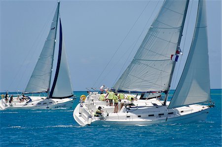 sail boats carribean - Sailboat regattas. British Virgin Islands, West Indies, Caribbean, Central America Stock Photo - Rights-Managed, Code: 841-06616434