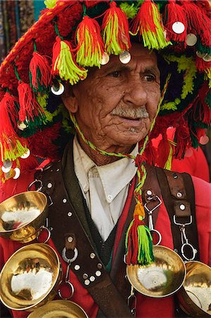 Portrait of guerrab (water carrier), Marrakesh, Morocco, North Africa, Africa Stock Photo - Rights-Managed, Code: 841-06616462