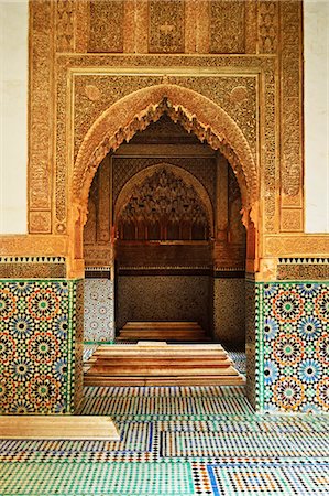 doorway - Saadian Tombs, Medina, Marrakesh, Morocco, North Africa, Africa Stock Photo - Rights-Managed, Code: 841-06616475