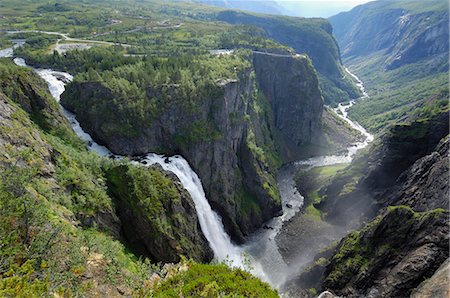 river, flow - Voringfoss waterfall, near Eidfjord, Hordaland, Norway, Scandinavia, Europe Stock Photo - Rights-Managed, Code: 841-06616548