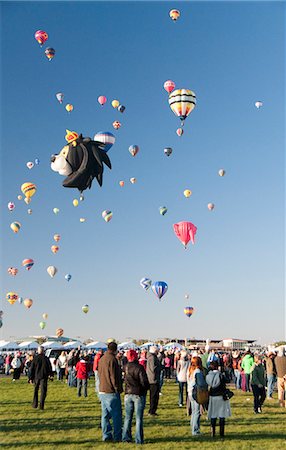 people and air - The 2012 Balloon Fiesta, Albuquerque, New Mexico, United States of America, North America Stock Photo - Rights-Managed, Code: 841-06616617