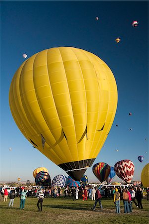 people and air - The 2012 Balloon Fiesta, Albuquerque, New Mexico, United States of America, North America Stock Photo - Rights-Managed, Code: 841-06616619