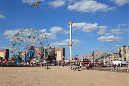 parque de diversiones - Coney Island, Brooklyn, New York City, United States of America, North America Foto de stock - Con derechos protegidos, Código: 841-06616647