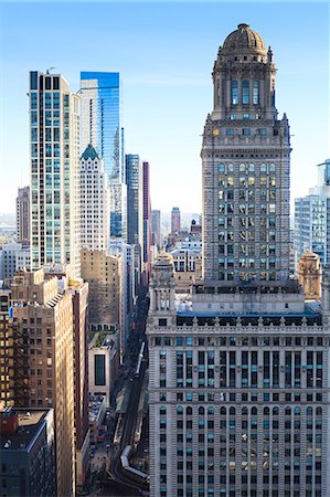 simsearch:841-06616717,k - Looking down South Wabash Avenue in the Loop, the Jewelers Building in the foreground, Chicago, Illinois, United States of America, North America Foto de stock - Con derechos protegidos, Código: 841-06616698