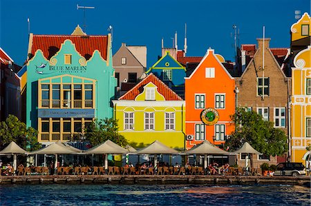 dutch buildings - The dutch houses at the Sint Annabaai in Willemstad, UNESCO World Heritage Site, Curacao, ABC Islands, Netherlands Antilles, Caribbean, Central America Stock Photo - Rights-Managed, Code: 841-06616803