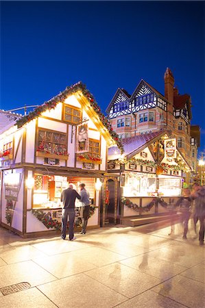 Christmas Market stalls, Market Square, Nottingham, Nottinghamshire, England, United Kingdom, Europe Foto de stock - Con derechos protegidos, Código: 841-06616889