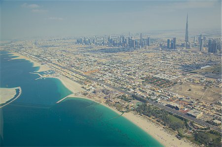 douai - View of city skyline and Dubai Beach from seaplane, Dubai, United Arab Emirates, Middle East Stock Photo - Rights-Managed, Code: 841-06616963