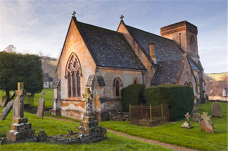 The church of St. Barnabas in the Cotswold village of Snowshill, Gloucestershire, England, United Kingdom, Europe Photographie de stock - Rights-Managed, Code: 841-06617015