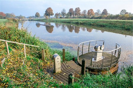 Manual river crossing on the River Mark in autumn, taken from the Belgium-Holland border, Meersel Dreef, Belgium, Europe Stock Photo - Rights-Managed, Code: 841-06617164