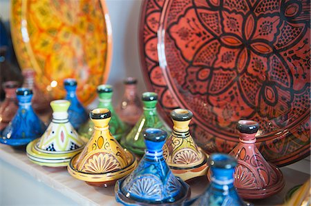 essaouira - Ceramics for sale, Essaouira, formerly Mogador, Morocco, North Africa, Africa Foto de stock - Con derechos protegidos, Código: 841-06804539