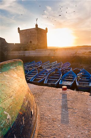 Blue fishing boats in Essaouira Port, formerly Mogador, Morocco, North Africa, Africa Photographie de stock - Rights-Managed, Code: 841-06804544