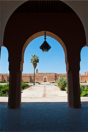simsearch:841-07653072,k - Arch at El Badi Palace, Marrakech, Morocco, North Africa, Africa Photographie de stock - Rights-Managed, Code: 841-06804554