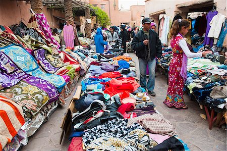 souk in morocco - Clothes stalls in the souks of the old Medina of Marrakech, Morocco, North Africa, Africa Stock Photo - Rights-Managed, Code: 841-06804567
