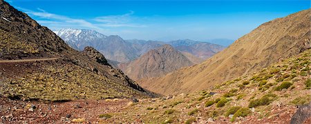 High Atlas mountain scenery on the walk between Oukaimeden ski resort and Tacheddirt, High Atlas Mountains, Morocco, North Africa, Africa Stock Photo - Rights-Managed, Code: 841-06804642