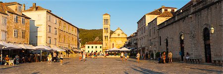 simsearch:841-06032960,k - Tourists in St. Stephens Square, Hvar Town, Hvar Island, Dalmatian Coast, Croatia, Europe Stock Photo - Rights-Managed, Code: 841-06804723