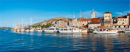 panoramic - Old Town of Trogir, UNESCO World Heritage Site, Dalmatian Coast, Adriatic, Croatia, Europe Foto de stock - Con derechos protegidos, Código: 841-06804801