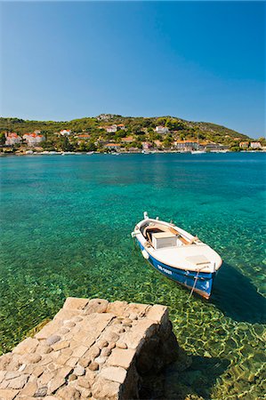 Fishing boat, Kolocep Island, Elaphiti Islands (Elaphites), Dalmatian Coast, Adriatic Sea, Croatia, Europe Photographie de stock - Rights-Managed, Code: 841-06804824