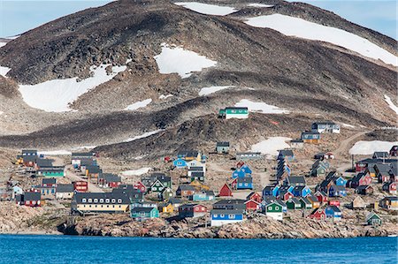 polar - Inuit village, Ittoqqortoormiit, Scoresbysund, Northeast Greenland, Polar Regions Stock Photo - Rights-Managed, Code: 841-06804930