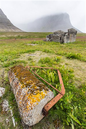 roller - Abandoned whale shore processing station, Talknafjorour, Iceland, Polar Regions Stock Photo - Rights-Managed, Code: 841-06804949