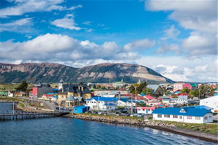 The harbour town of Puerto Natales, Patagonia, Chile, South America Stock Photo - Rights-Managed, Code: 841-06804989