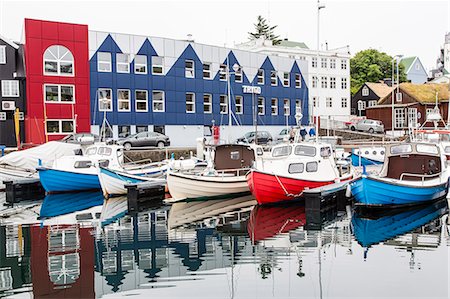 Harbor of Torshavn, Streymoy, Faroe Islands, Denmark, Europe Foto de stock - Direito Controlado, Número: 841-06805099