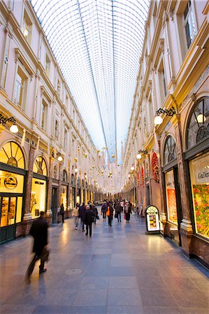 Galleries St. Hubert, Brussels, Belgium, Europe Photographie de stock - Rights-Managed, Code: 841-06805248