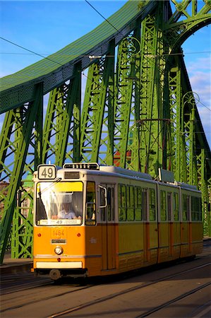 Liberty Bridge and tram, Budapest, Hungary, Europe Stock Photo - Rights-Managed, Code: 841-06805364