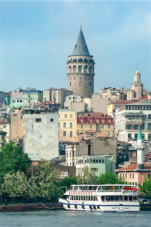 siglo xiv - Galata Tower, Istanbul, Turkey, Europe Foto de stock - Con derechos protegidos, Código: 841-06805420