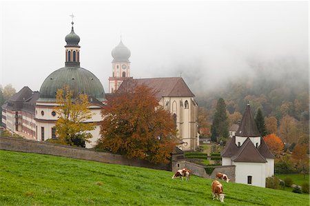 simsearch:841-07204476,k - St. Trudpert Monastery (St. Trudpert Abbey) in autumn, Black Forest, Baden-Wurttemberg, Germany, Europe Stockbilder - Lizenzpflichtiges, Bildnummer: 841-06805552