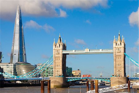 The Shard and Tower Bridge at night, London, England, United Kingdom, Europe Foto de stock - Con derechos protegidos, Código: 841-06805574