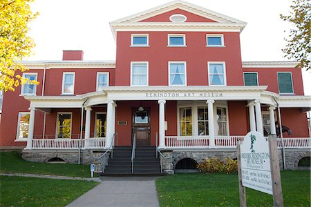 red architecture - The Fredric Remington Art Museum in Ogdensburg, New York State, United States of America, North America Stock Photo - Rights-Managed, Code: 841-06805625