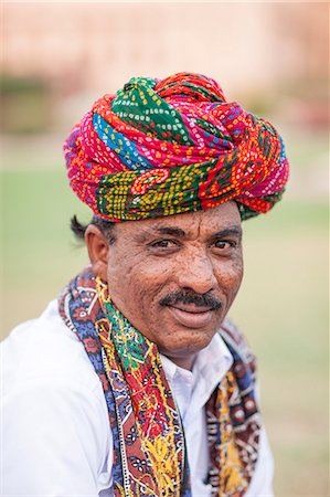 south asian fabric - Man in colored head wear, Jodhpur, Rajasthan, India, Asia Stock Photo - Rights-Managed, Code: 841-06805967