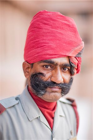Man in red head dress, Jodhpur, Rajasthan, India, Asia Foto de stock - Con derechos protegidos, Código: 841-06805968