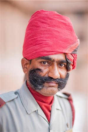 Man in red head dress, Jodhpur, Rajasthan, India, Asia Photographie de stock - Rights-Managed, Code: 841-06805968