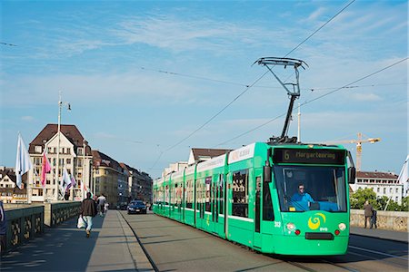 City center trams, Basel, Switzerland, Europe Photographie de stock - Rights-Managed, Code: 841-06805974