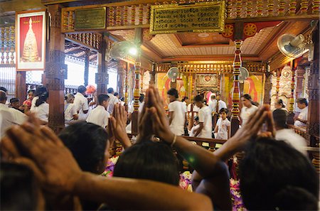 Temple of the Tooth (Sri Dalada Maligawa), UNESCO World Heritage Site, Kandy, Hill country, Sri Lanka, Asia Stock Photo - Rights-Managed, Code: 841-06806035