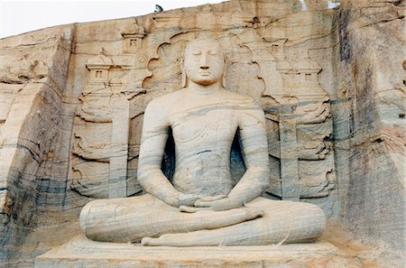 Seated Buddha, Gal Vihara, Polonnaruwa, UNESCO World Heritage Site, North Central Province, Sri Lanka, Asia Stock Photo - Rights-Managed, Code: 841-06806044