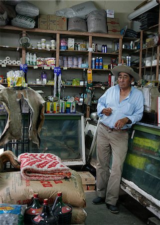 Man at a local grocery shop in Cafayate, Salta Province, Argentina, South America Stock Photo - Rights-Managed, Code: 841-06806179