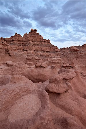 Red rock badlands at dusk, Goblin Valley State Park, Utah, United States of America, North America Stock Photo - Rights-Managed, Code: 841-06806383