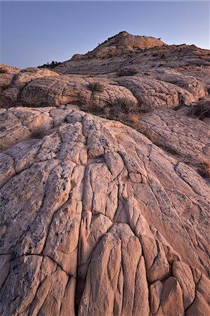 Navajo sandstone at dusk, Grand Staircase-Escalante National Monument, Utah, United States of America, North America Stock Photo - Rights-Managed, Code: 841-06806395