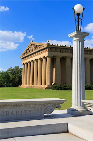 réplica - Parthenon in Centennial Park, Nashville, Tennessee, United States of America, North America Photographie de stock - Rights-Managed, Code: 841-06806552