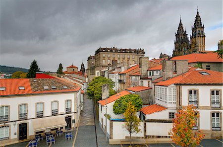 romanesque - Old Town, Santiago de Compostela, UNESCO World Heritage Site, Galicia, Spain, Europe Stock Photo - Rights-Managed, Code: 841-06806579